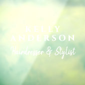 Feminine Typography Business Name Hairdresser  Raamsticker (Vel 3)