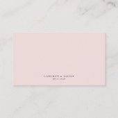 Feminine Waterverf Blush Flowers Floral Wedding Plaatskaartje (Achterkant)