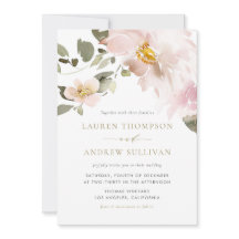 Feminine Waterverf Blush Flowers Weddenschap