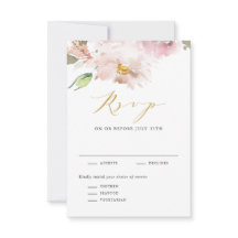 Feminine Waterverf Blush Flowers Weddenschap