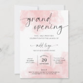 Feminine Waterverf Elegant Salon Openingsevenement Kaart (Voorkant)