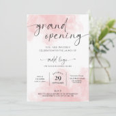 Feminine Waterverf Elegant Salon Openingsevenement Kaart (Staand voorkant)