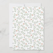 Feminine Waterverf Floral 80th Birthday Party Kaart (Achterkant)