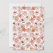 Feminine Waterverf Floral 90th Birthday Party Kaart (Achterkant)