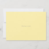 Feminine Waterverf Lemon Lijst Weddenschap Bedankkaart (Achterkant)