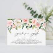 Feminine Waterverf Peach Florals Boeken voor Baby Kaart (Staand voorkant)