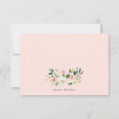Feminine Waterverf Peach Florals Boeken voor Baby Kaart (Achterkant)