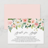 Feminine Waterverf Peach Florals Boeken voor Baby Kaart (Voorkant / Achterkant)