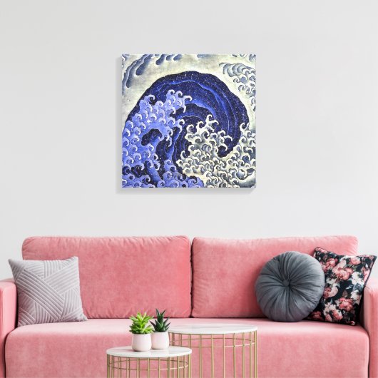 Feminine Wave | Hokusai | Canvas Afdruk (Insitu (Woonkamer))