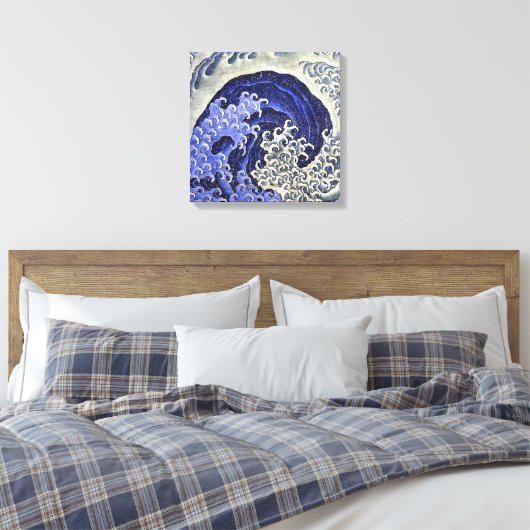 Feminine Wave | Hokusai | Canvas Afdruk (Insitu (Slaapkamer))