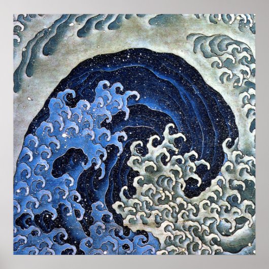 Feminine Wave, Hokusai Poster (Voorkant)