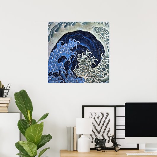 Feminine Wave, Hokusai Poster (Thuiskantoor)
