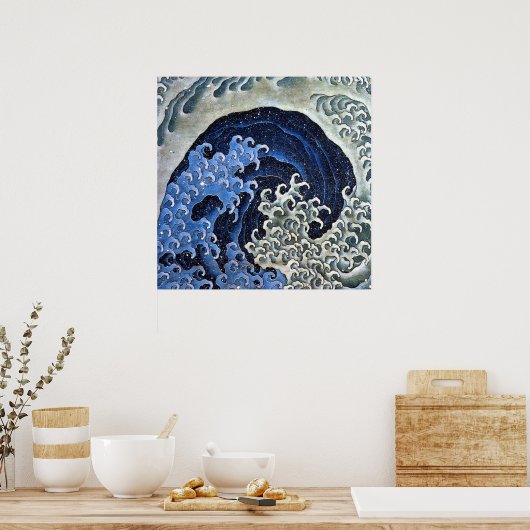 Feminine Wave, Hokusai Poster (Keuken)