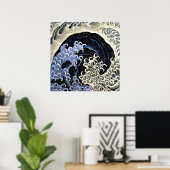 Feminine Wave Katsushika Hokusai 1845 Poster (Thuiskantoor)