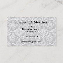 Feminine White op Black Damask