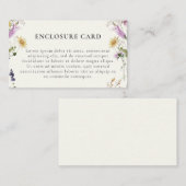 Feminine Wildflower Vrijgezellenfeest Enclosure Ka Informatiekaartje (Voorkant / Achterkant)