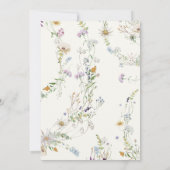 Feminine Wildflower Wedding Invitation Spring Kaart (Achterkant)