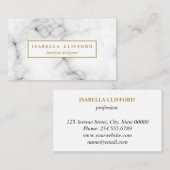 Feminine witte marmer | professionele logo visitekaartje (Voorkant / Achterkant)