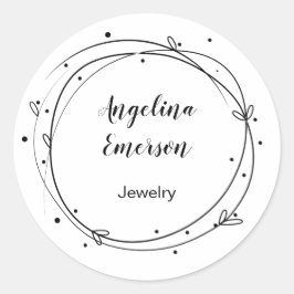 Feminine Wreath Handmade Jewelry Ronde Sticker