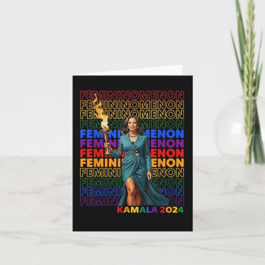 Femininomenon Funny Kamala Harris Kaart (Voorkant)