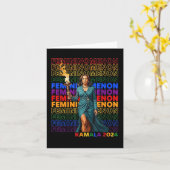 Femininomenon Funny Kamala Harris Kaart (Gele Bloem)