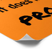 Feminism pro human slogan orange poster (Hoek)