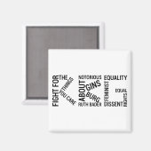 feminisme, beruchte RBG, Ruth Bader Ginsburg, RGB Magneet (Voorkant / Achterkant)