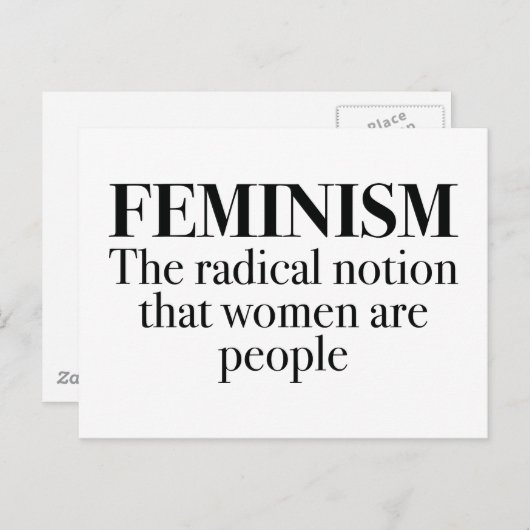 feminisme briefkaart (Voorkant / Achterkant)
