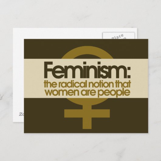 feminisme briefkaart (Voorkant / Achterkant)