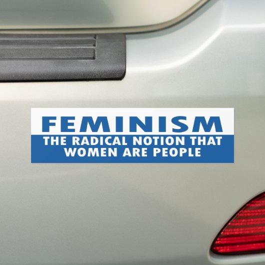 feminisme bumpersticker (Op auto)