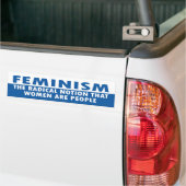 feminisme bumpersticker (Op Truck)