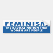 feminisme bumpersticker (Voorkant)