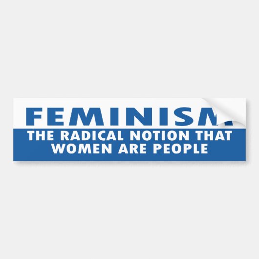 feminisme bumpersticker (Voorkant)