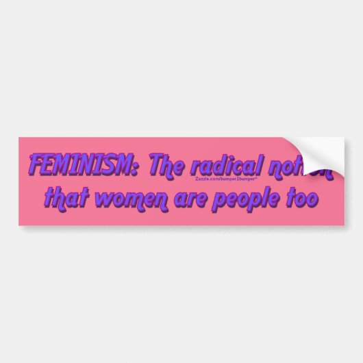 feminisme bumpersticker (Voorkant)