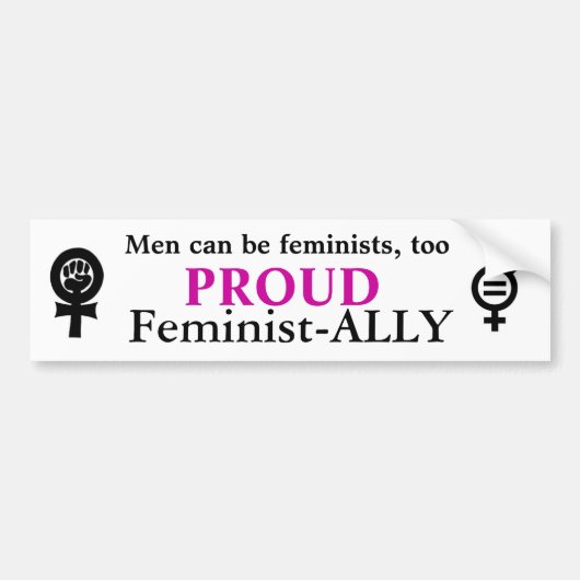 feminisme bumpersticker (Voorkant)