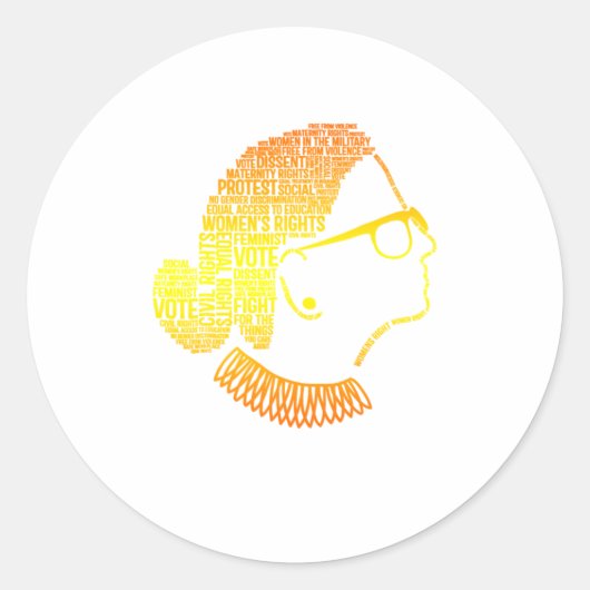 Feminisme citeert feministische cadeaus vrouwenrec ronde sticker (Voorkant)