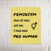 Feminisme citeert pro-menselijke typografie