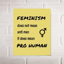 Feminisme citeert pro-menselijke typografie poster