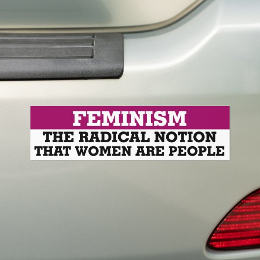 feminisme de radicale opvatting dat vrouwen mensen bumpersticker (Op auto)
