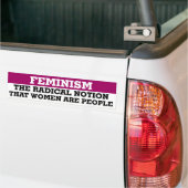 feminisme de radicale opvatting dat vrouwen mensen bumpersticker (Op Truck)