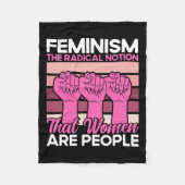 feminisme de radicale opvatting dat vrouwen mensen fleece deken (Voorkant)