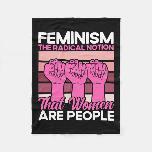 feminisme de radicale opvatting dat vrouwen mensen fleece deken (Voorkant)