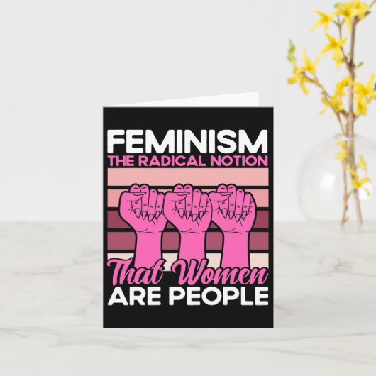 feminisme de radicale opvatting dat vrouwen mensen kaart (Gele Bloem)