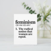 Feminisme Definitie Briefkaart (Staand voorkant)