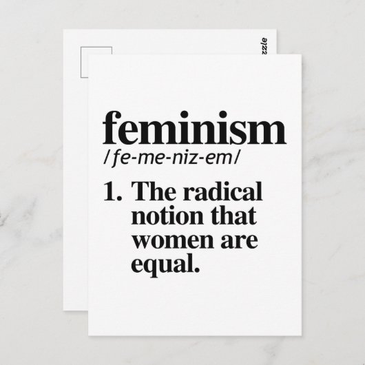 Feminisme Definitie Briefkaart (Voorkant / Achterkant)