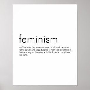 Feminisme (definitie) - feministische woord beteke poster
