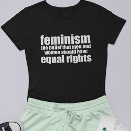 Feminisme Definitie Gelijke rechten voor vrouwen T-shirt