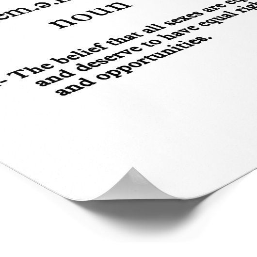 feminisme definitie horizontaal poster (Hoek)