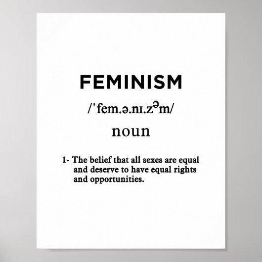 feminisme definitie horizontaal poster (Voorkant)