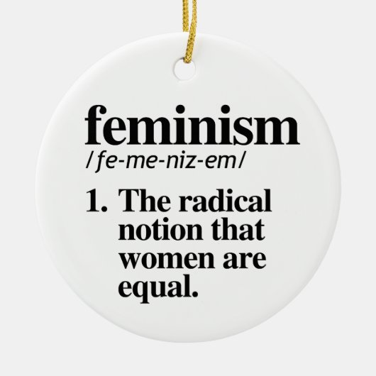 Feminisme Definitie Keramisch Ornament (Voorkant)